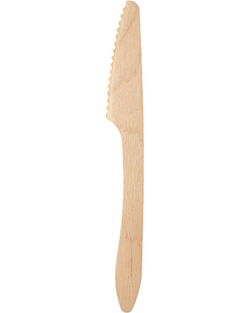 Biopak μαχαίρι ξύλινο waxed 19cm 10τεμ