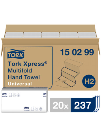 Tork Xpress® χειροπετσέτα λευκή 2φυλλη Z-Fold 23,4x21,3cm 237τεμ