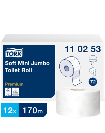 Tork® Soft Mini Jumbo ρολό υγείας λευκό 2φυλλο 170m