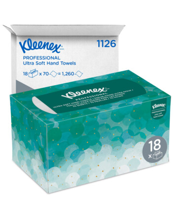 Kleenex Ultra Soft Pop-Up χειροπετσέτα λευκή 1φυλλη V-Fold 26x22,6cm 70τεμ 