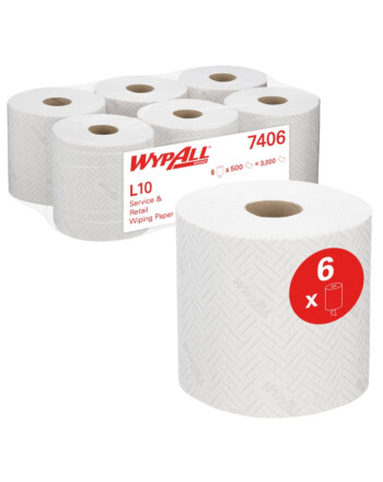 Wypall® L10 Extra+ ρολό centerfeed λευκό 1φυλλο 190m