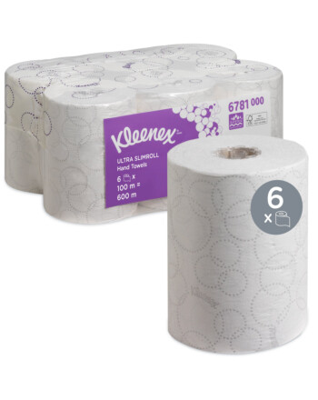 Kleenex® Ultra Slimroll χειροπετσέτα σε ρολό 2φυλλη λευκή 100m