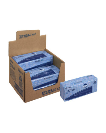 Wypall® X50 βιομηχανικό πανί καθαρισμού σε φύλλα non-woven μπλε 1φυλλο 41,6x24,5cm 50τεμ