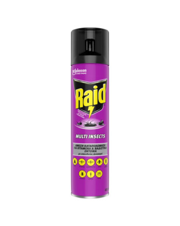 Raid® Multi Insects γενικό εντομοκτόνο σε σπρέι 400ml για κάθε τύπο έντομου