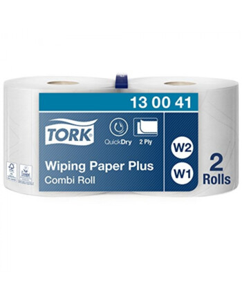 Tork® Wiping Paper Plus Combiroll ρολό centrefeed λευκό 2φυλλο 255m