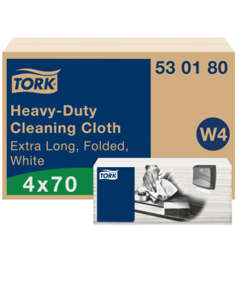 Tork® Heavyduty βιομηχανικό πανί καθαρισμού σε φύλλα non-woven λευκό 1φυλλο 35,5x64,2 cm 70τεμ