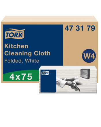 Tork® πανί καθαρισμού κουζίνας σε φύλλα non-woven λευκό 1φυλλο 35,5x41,5cm 75τεμ