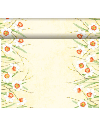 Duni Dunicel® Daffodil Joy ράνερ σε ρολό Airlaid με σχέδιο 0,4x24m 