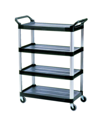 Rubbermaid® X-Tra Utility τρόλεϊ πολλαπλών χρήσεων με 4 ράφια μαύρο