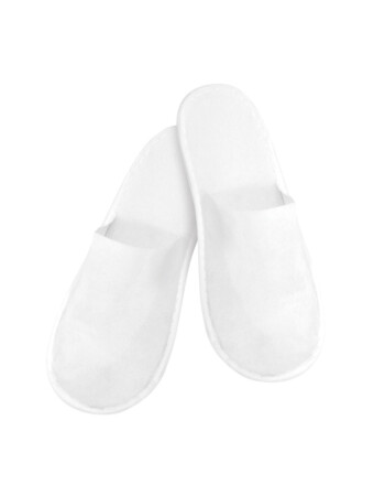 Ζεύγος παντόφλες non-woven λευκές με σόλα 2,5mm σε ατομική συσκευασία 100τεμ