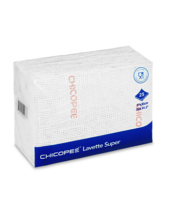 Chicopee Lavette Super πανί πολλαπλών χρήσεων 1/4 Fold λευκό 51x36cm