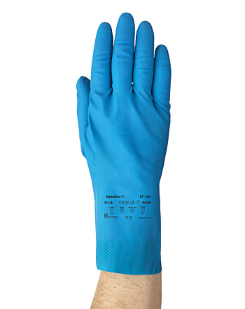 Ansell AlphaTec® 87-195 γάντια γενικής χρήσης λάτεξ μπλε Νο.6,5-7 2τεμ
