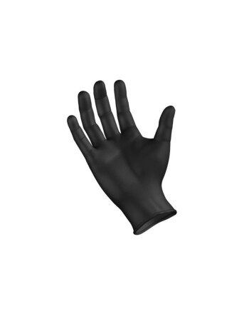 Γάντια μιας χρήσης νιτριλίου χωρίς πούδρα μαύρα S 100τεμ