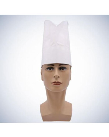Καπέλο σεφ toque "French Classic'' λευκό 10τεμ