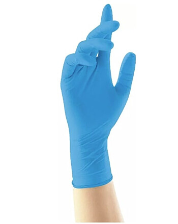 Γάντια μίας χρήσης νιτριλίου χωρίς πούδρα S μπλε 100τεμ