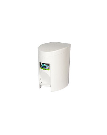 Rubbermaid® Vanity χαρτοδοχείο λευκό με πεντάλ 6L