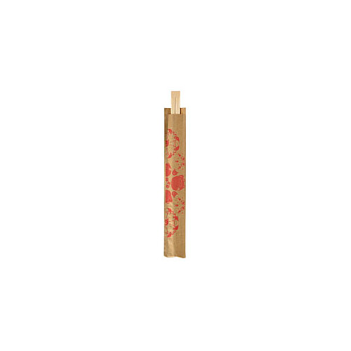Biopak chopsticks μπαμπού 21cm σε χάρτινη συσκευασία emoji sakura 100τεμ