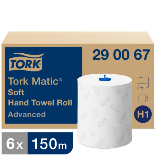 Tork Matic® χειροπετσέτα σε ρολό 2φυλλη λευκή 150m