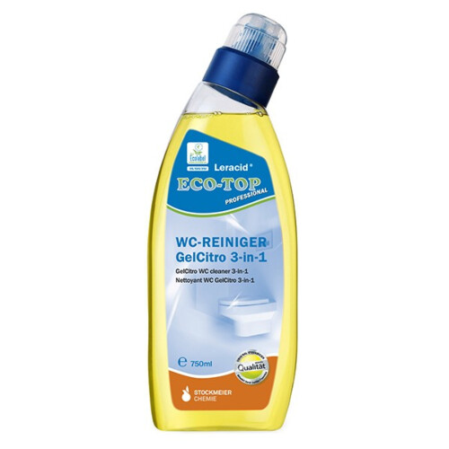 Ecotop Leracid® τζελ καθαριστικό λεκάνης 3 σε 1 με άρωμα λεμονιού 750ml