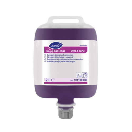 Diversey Suma San Conc D10.1 DV καθαριστικό και απολυμαντικό 2L με έγκριση ΕΟΦ