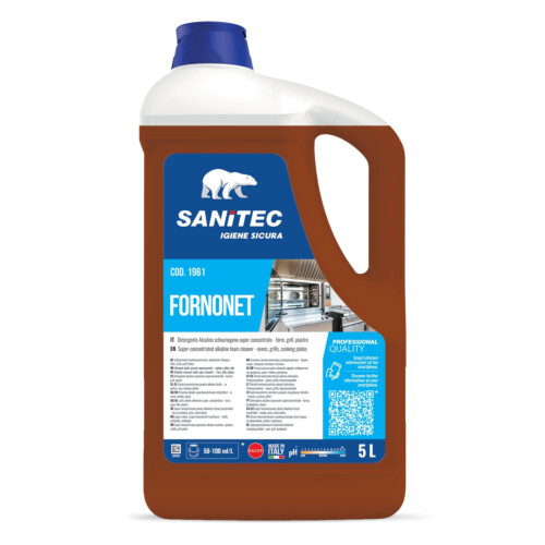 Sanitec Fornonet υπερσυμπυκνωμένο αλκαλικό αφρίζον καθαριστικό για καμένα λίπη 5L/ 5,75 Kg