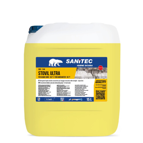 Sanitec Stovil Ultra συμπυκνωμένο απορρυπαντικό πλυντηρίου πιάτων για σκληρά νερά 15L/ 19,2 Kg