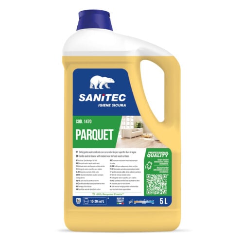 Sanitec Parquet ουδέτερο καθαριστικό ξύλινων δαπέδων με φυσικό κερί  5L/ 5,2 Kg