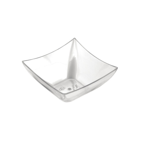 Goldplast μπολ 90ml PS διάφανο τετράγωνο πολλαπλών χρήσεων 