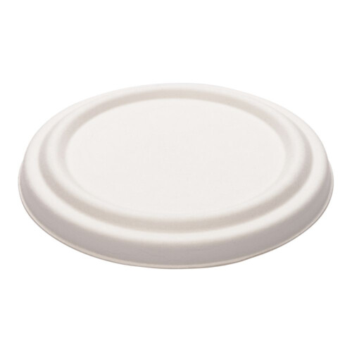 Καπάκι bagasse στρογγυλό για σκεύος λευκό 950ml 50τεμ