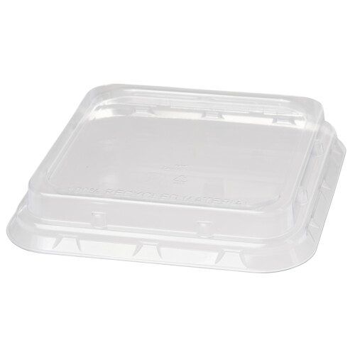 Biopak καπάκι τετράγωνο rPet για σκεύος διάφανο 900ml 40τεμ