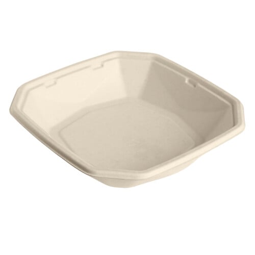 Biopak ecoecho Octabagasse® σκεύος φαγητού  1L καφέ ορθογώνιο από bagasse21,5x22,5x22,5cm 50τεμ