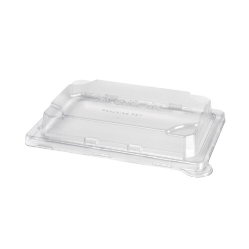 Biopak καπάκι διάφανο ορθογώνιο rPET για σκεύος sushi 335ml 50τεμ