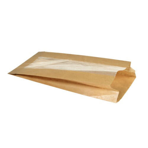 Biopak ecoecho® θήκη σάντουιτς καφέ χάρτινη 15x5x27cm