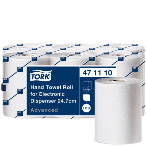 Tork® χειροπετσέτα σε ρολό ηλεκτρονικής συσκευής 2φυλλη λευκή 143m