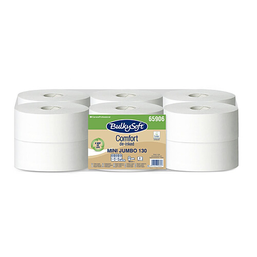 BulkySoft® Mini Jumbo ρολό υγείας λευκό 2φυλλο 130m