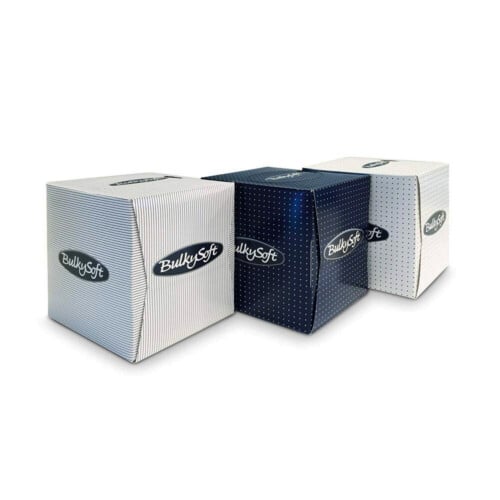 BulkySoft® χαρτομάντιλα 2φυλλα σε κύβο 20,5x20,5cm 90τεμ