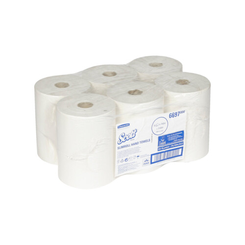 Scott® Slimroll χειροπετσέτα σε ρολό 1φυλλη λευκή 190m