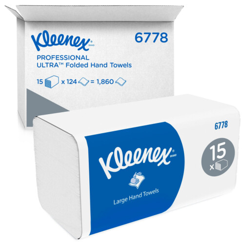 Kleenex® Ultra χειροπετσέτα λευκή 2φυλλη W-Fold 31,5x21,5cm 124τεμ