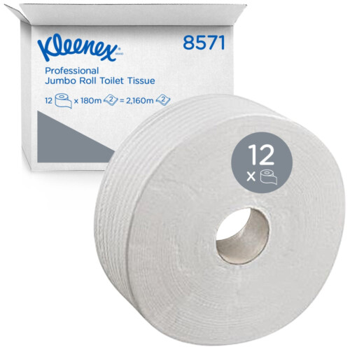 Kleenex® Mini Jumbo ρολό υγείας λευκό 2φυλλο 180m