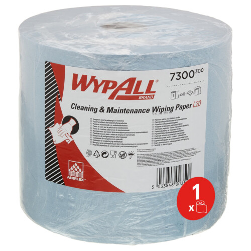 Wypall® L20 Extra + Wiper βιομηχανικό ρολό μπλε 2φυλλο 190m