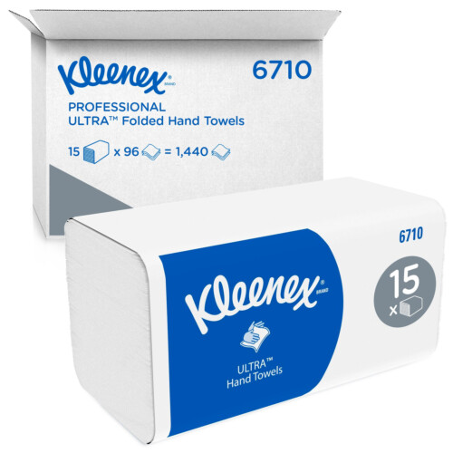Kleenex® Supersoft χειροπετσέτα λευκή 3φυλλη W-Fold 31,8x21,5cm 96τεμ