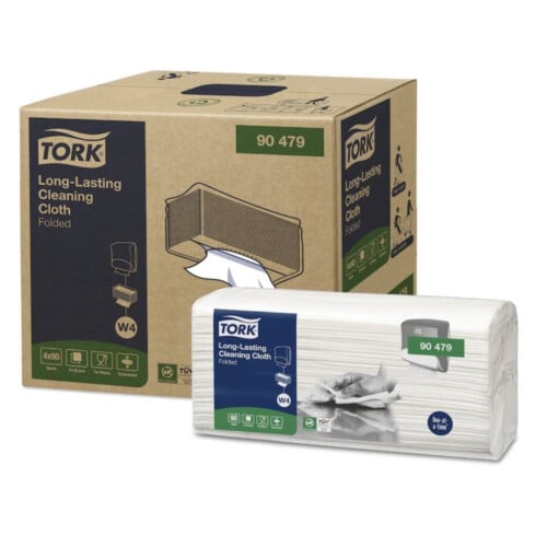 Tork® Long Lasting βιομηχανικό πανί καθαρισμού σε φύλλα non-woven λευκό 1φυλλο 35,5x41cm 90τεμ