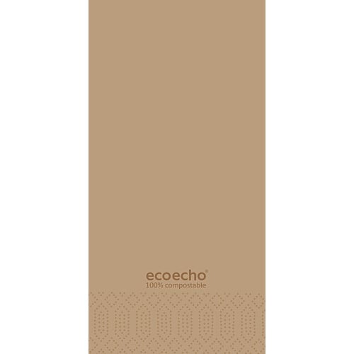 Duni Ecoecho® χαρτοπετσέτα kraft 2φυλλη 1/8 40x40cm πολυτελείας 300τεμ