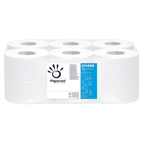 Papernet® Special Mini Jumbo ρολό υγείας λευκό 2φυλλο 120m