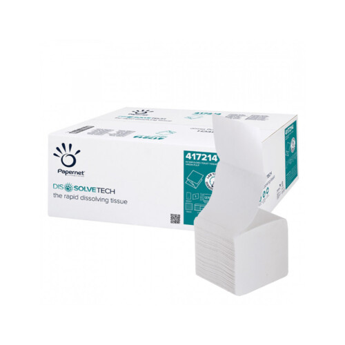 Papernet® Dissolvetech Super χαρτί υγείας σε φύλλα λευκό 1φυλλο 270τεμ