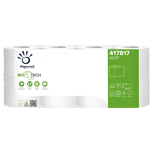 Papernet® Biotech Superior ρολό υγείας λευκό 3φυλλο 27,5m