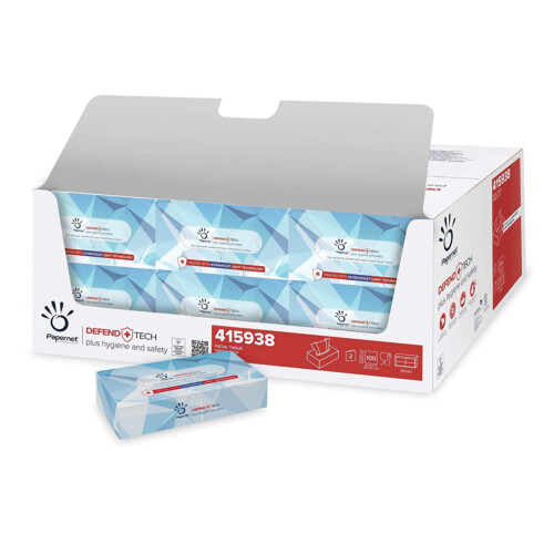 Papernet® Defend Tech χαρτομάντιλα 2φυλλα 20x21cm 100τεμ