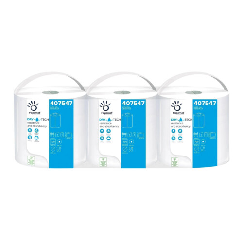 Papernet® Dry Tech βιομηχανικό ρολό λευκό 1φυλλο 266m