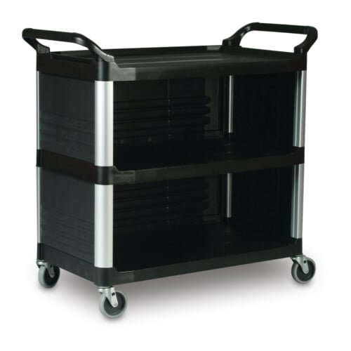 Rubbermaid® X-Tra Utility τρόλεϊ πολλαπλών χρήσεων κλειστό μαύρο