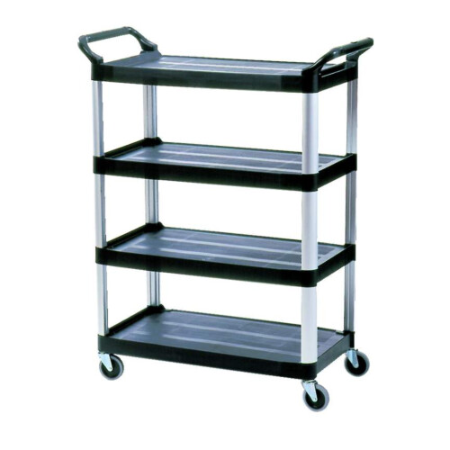 Rubbermaid® X-Tra Utility τρόλεϊ πολλαπλών χρήσεων με 4 ράφια μαύρο